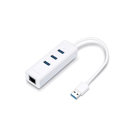 Adaptador de Red TP-Link UE330 USB 3.0 a Gigabit Ethernet + Hub 3 Puertos USB