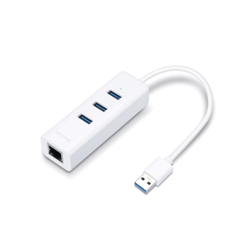 Adaptador de Red TP-Link UE330 USB 3.0 a Gigabit Ethernet + Hub 3 Puertos USB