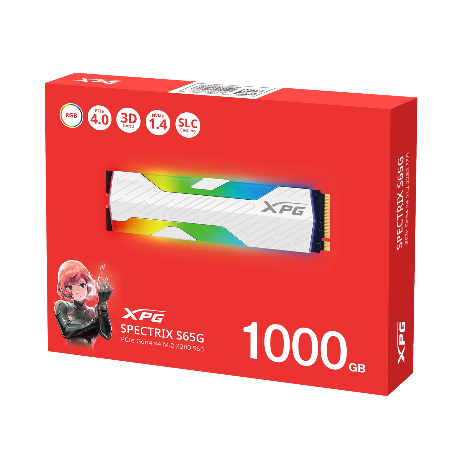 SSD M.2 1Tb Adata Xpg Spectrix S65G Rgb Nvme Pcie Gen4