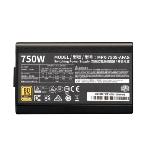 Fuente Cooler Master 750W Elite 80 Plus Gold Full Modular