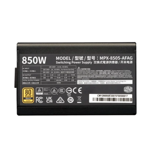 Fuente Cooler Master 850W Elite 80 Plus Gold Full Modular