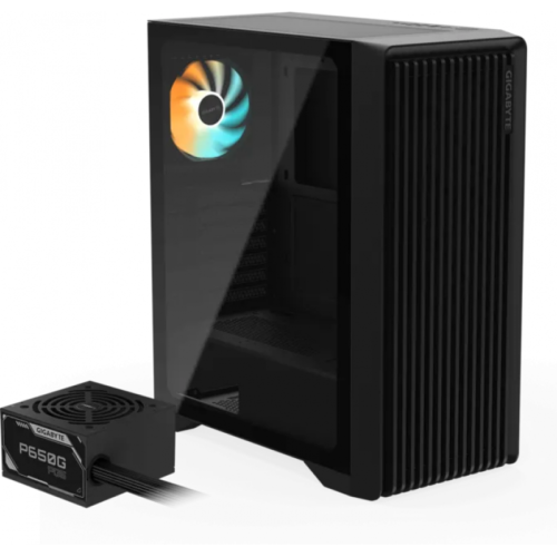 Gabinete Gigabyte C103 Glass TG Mid-Tower + Fuente 650W 80 Plus Gold