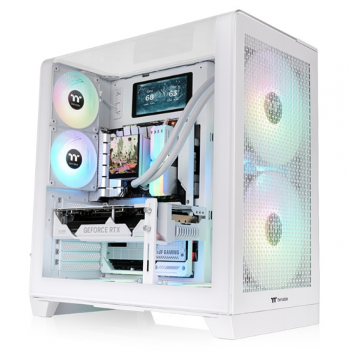 Gabinete Thermaltake View 390 Air Mid Tower TG Curvo 2x Fan Snow White
