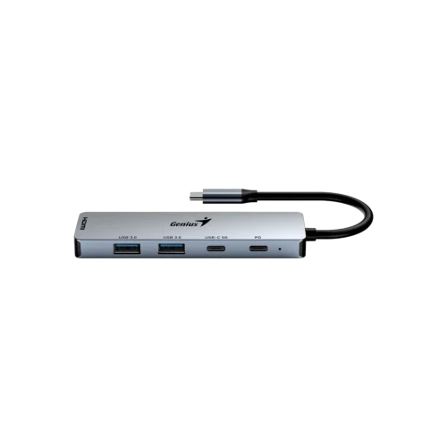 Hub USB-C Genius UH-500 5 en 1 (HDMI 4K 60Hz, PD 100W)