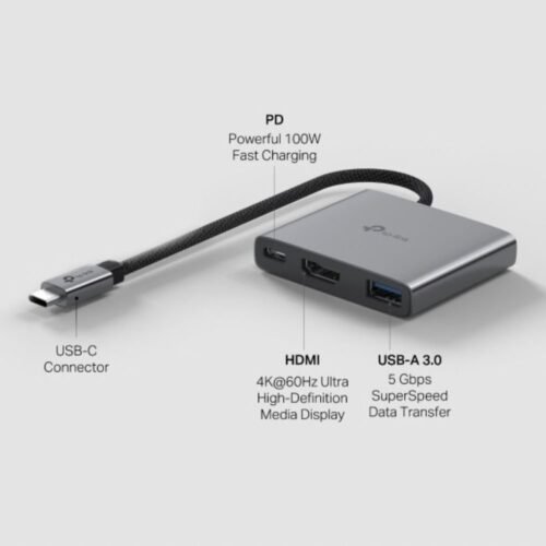 Hub USB-C TP-Link UH3020C 3 en 1 (HDMI, USB 3.0, USB-C)