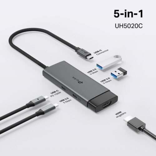 Hub USB-C TP-Link UH5020C 5 en 1 (HDMI 4K, PD 100W)