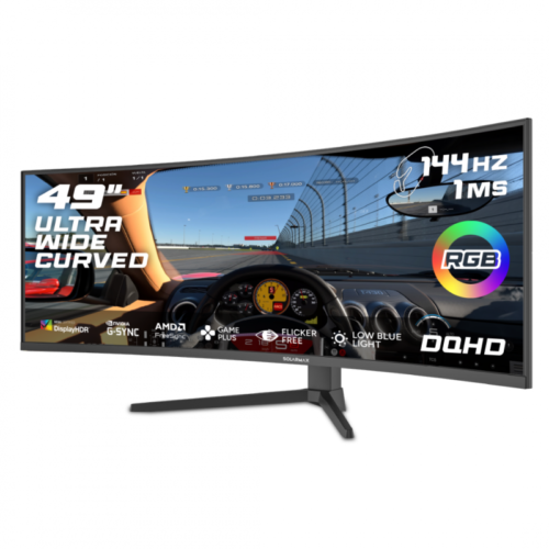 Monitor Solarmax 49" Gamer SX49CW7B Curvo DQHD 144Hz