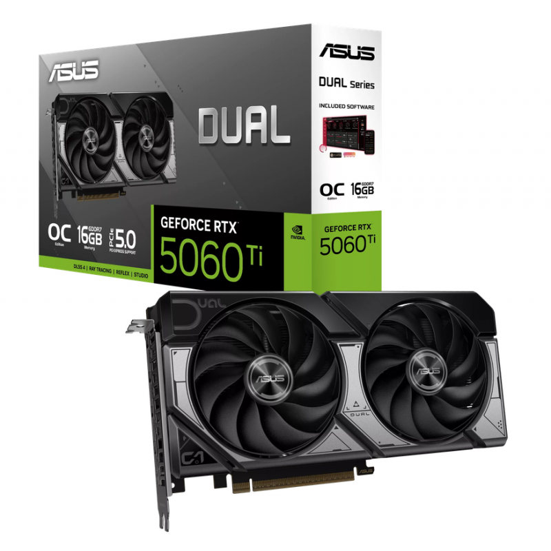 Placa de Video Asus RTX 5060Ti 16Gb Dual Evo OC