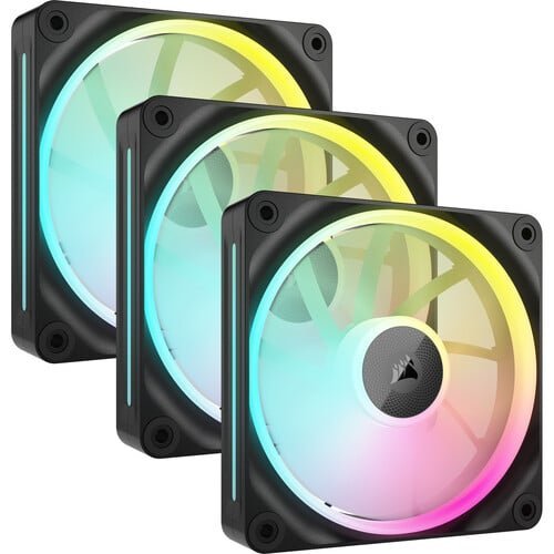 Ventilador de Gabinete Corsair iCUE Link LX120 RGB 120mm Black (Pack X3)