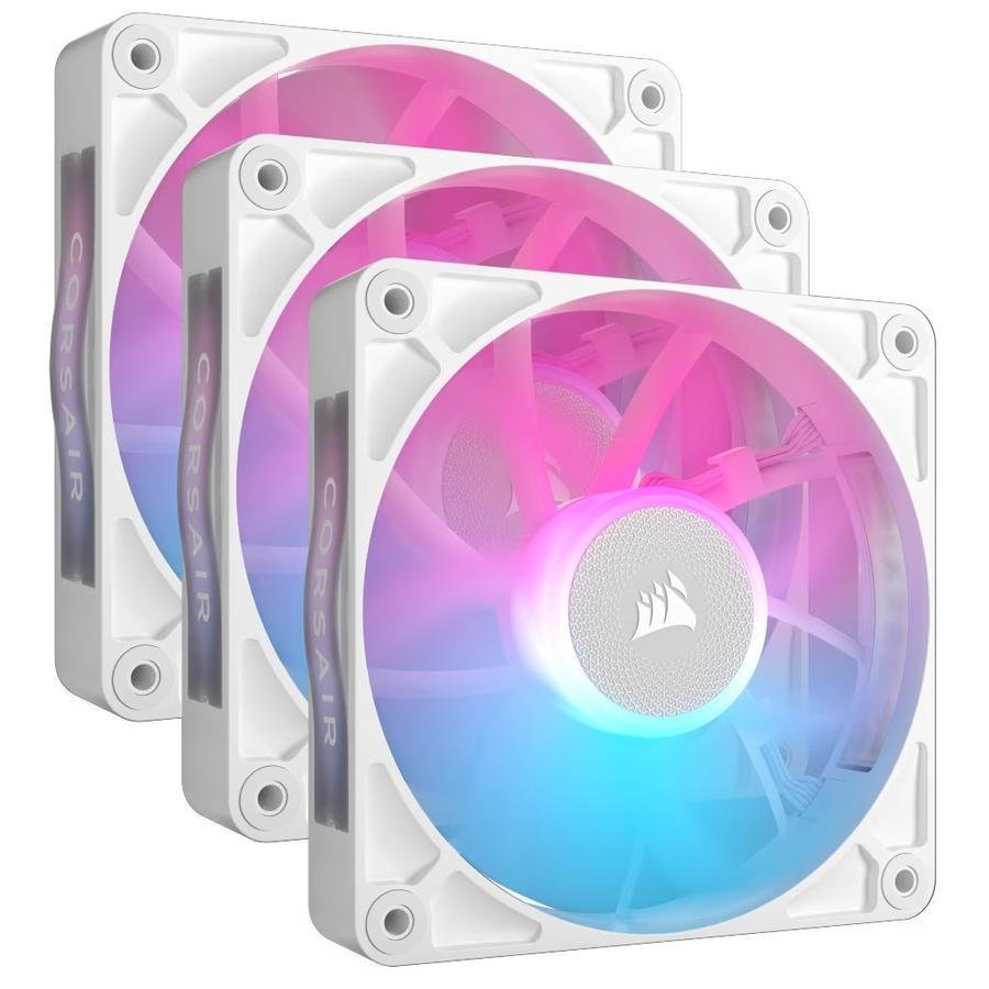 Ventilador de Gabinete Corsair iCUE LINK RX120 RGB 120mm White (Pack X3)