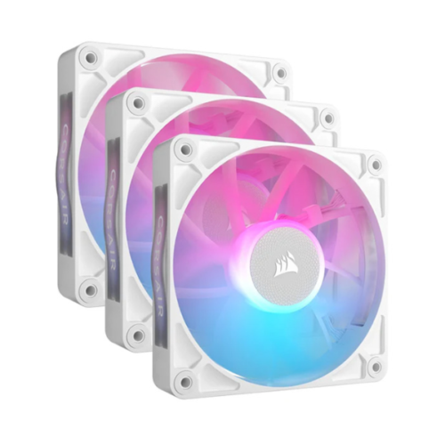 Ventilador de Gabinete Corsair iCUE LINK RX120 RGB 120mm White (Pack X3)