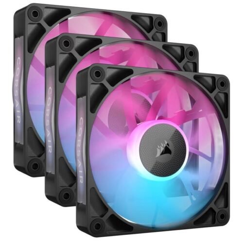Ventilador de Gabinete Corsair iCUE Link RX120 RGB Black (Pack X3)